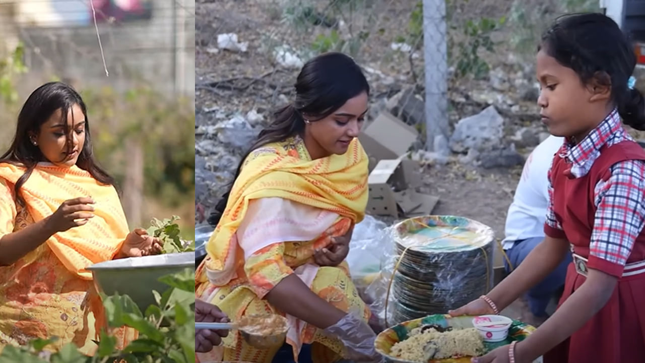 ఈ అమ్మడి మనసూ అందమైనదే.. వంద మంది చిన్నారులకు వంకాయ బిర్యానీ వండి వడ్డించిన టాలీవుడ్ హీరోయిన్.. వీడియో