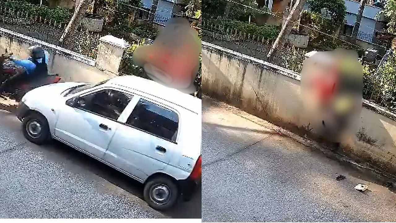 Watch: రోడ్డుపై నడుచుకుంటూ వెళ్తున్న మహిళను ఢీకొట్టిన కారు.. అమాంతంగా ఎగిరి అక్కడ పడింది..