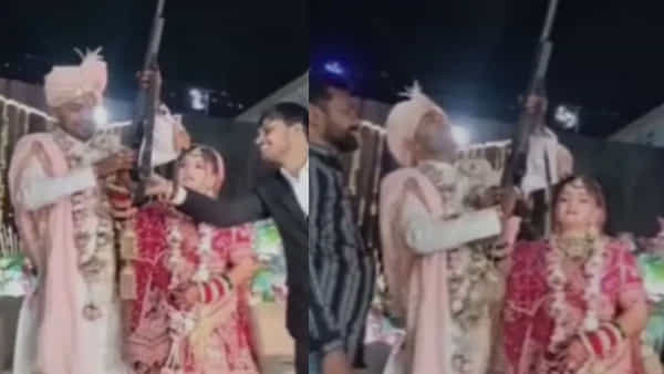 Viral Video: పెళ్లి వేడుకలో వధూవరులు తుపాకీతో సంబరాలా?... షియోపూర్లో ఆందోళన రేకెత్తించిన ఘటన