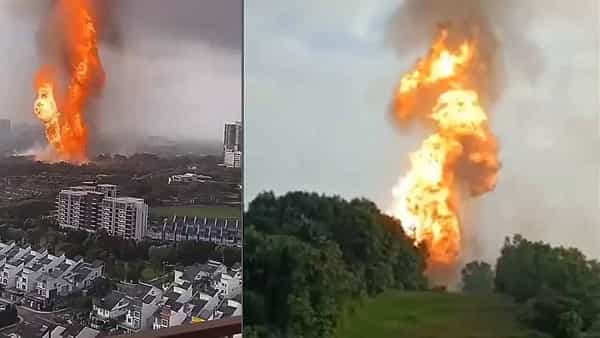 భారీ విస్ఫోటనం.. గ్యాస్ పైప్లైన్ నుంచి ఎగిసిపడుతున్న మంటలు..కిలోమీటర్ల దూరం వరకు..