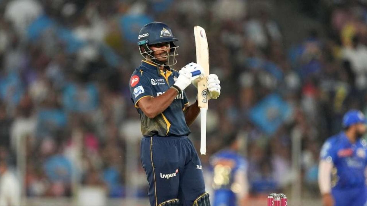 GT vs RR: హాఫ్ సెంచరీతో చెలరేగిన సాయి సుదర్శన్.. రాజస్థాన్ ముందు భారీ టార్గెట్