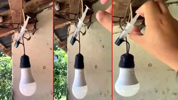 Viral Video: అరె వాహ్.. ఇంజక్షన్ ఇస్తే చాలు బల్బు వెలుగుతుంది... ఎలక్ట్రీషియన్ టాలెంట్కు నెటిజన్స్ ఫిదా