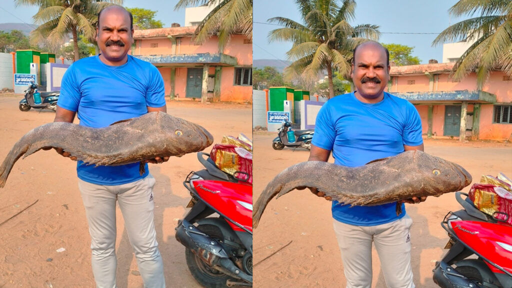 Narsingarao With Rare Fish