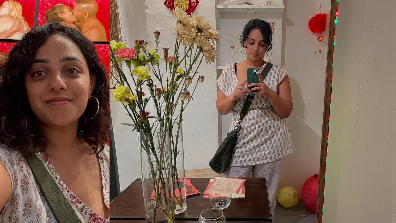 టాలీవుడ్ కు కాస్త దూరమైన ఈ అమ్మడు తాజాగా సోషల్ మీడియాలో తన లేటెస్ట్ ఫొటోస్ షేర్ చేసింది. అందులో ఈ బ్యూటీ చాలా అందంగా కనిపిస్తుంది. కానీ కొన్ని సెల్ఫీ ఫొటోలు షేర్ చేయగా, అందులో ఒక ఫొటో అసభ్యకరంగా ఉంది, దీంతో నెటిజన్స్ ఏంటీ నిత్యా  అలాంటి బ్యాగ్రౌండ్ ఉన్న దగ్గర సెల్ఫీ దిగాలా అంటూ ఫైర్ అవుతున్నారు.