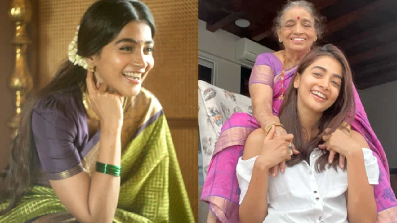 'ఇది కట్టుకున్న క్షణం మా బామ్మతో నాకున్న అనుబంధం, నా చిన్నప్పటి జ్ఞాపకాలు నా మదిలో మెదిలాయి' అని ఈ ఫొటోలకు క్యాప్షన్ ఇచ్చింది పూజ.
