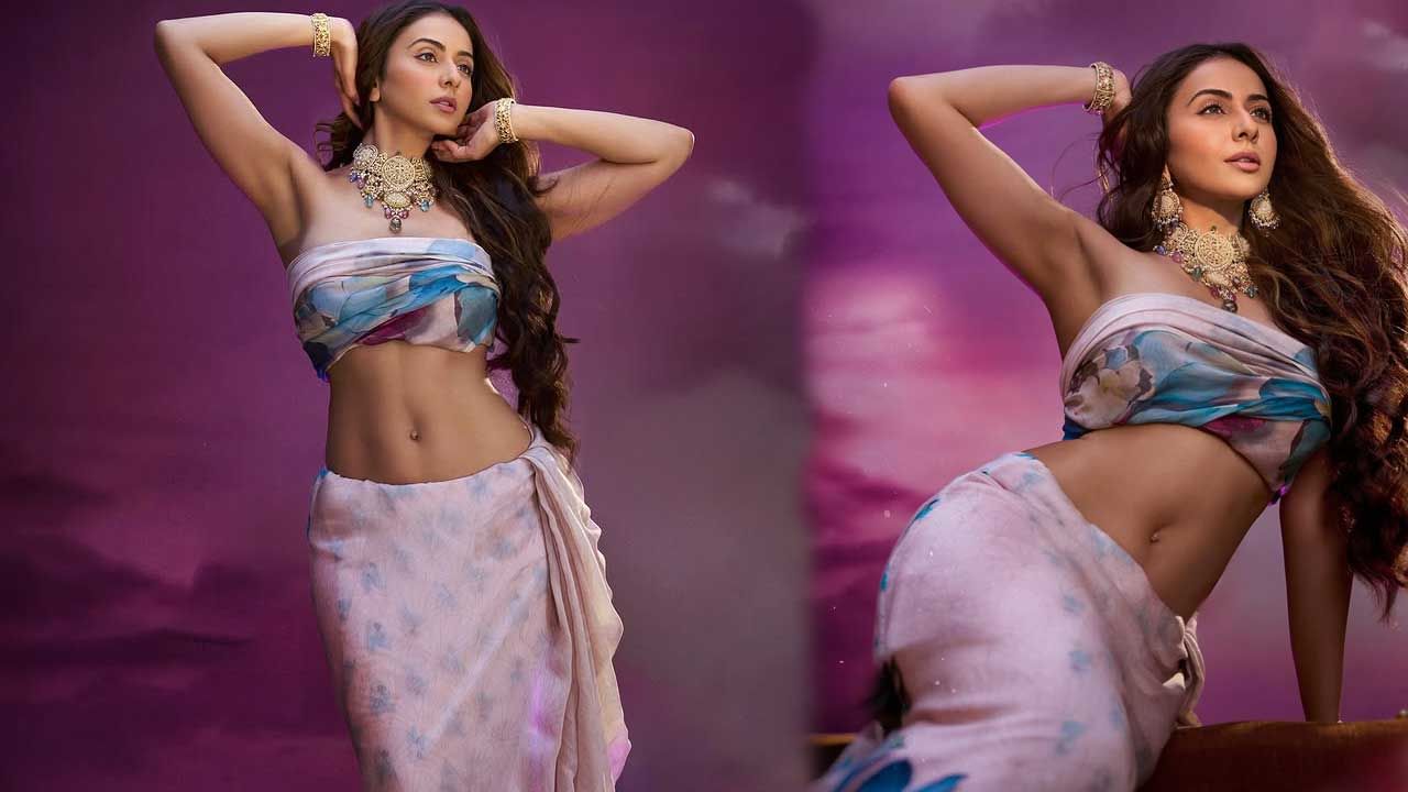 రకుల్ గురించి ఎంత చెప్పినా తక్కువే. అందం, అభినయం ఈ అమ్మడు సొంతం. ఒకప్పుడు టాలీవుడ్ నే షేక్ చేసిన ఈ చిన్నది. తర్వాత తెలుగులో అవకాశాలు తగ్గడంతో బాలీవుడ్ చెక్కేసి,అక్కడే బాలీవుడ్ నిర్మాత జాకీ భగ్నాని వివాహం చేసుకొని, సంతోషంగా లైఫ్ లీడ్ చేస్తుంది ఈ బ్యూటీ.  తాజాగా చీరలో ఉన్న అందమైన ఫొటోలు షేర్ చేసింది.