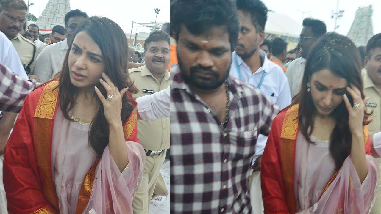 దర్శనానంతరం నటికి, మూవీ టీంకు రంగనాయుకుల మండపంలో వేద పండితులు వేదాశీర్వచనం, తీర్థప్రసాదాలు అందజేశారు. ఇక శుభం మూవీ మే 9న అభిమానుల ముందుకు రానుంది.