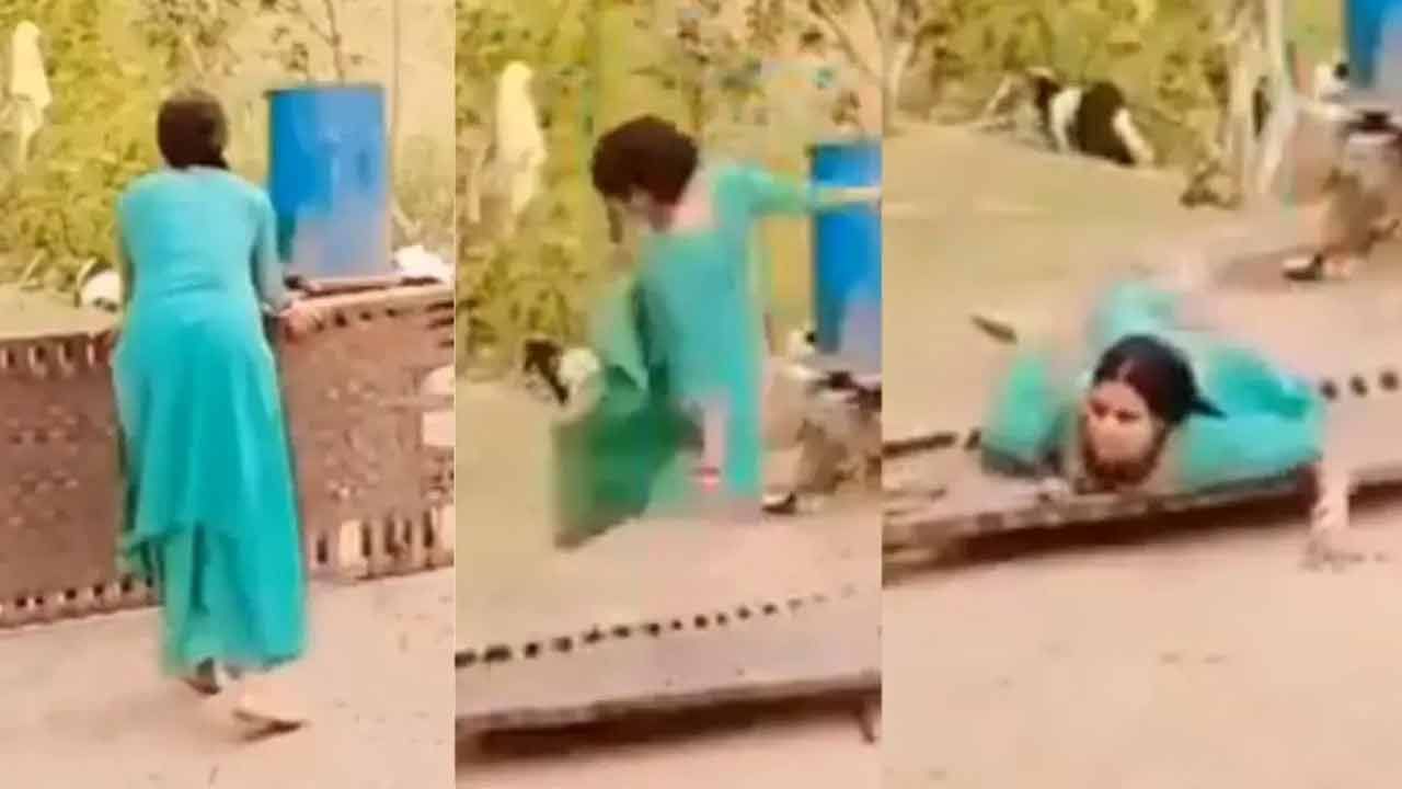 Watch: ఓ మై అక్కో.! నీ ధైర్యానికి హ్యాట్సాఫ్.. ఈమె స్టంట్ చూస్తే కళ్లు తేలేస్తారు