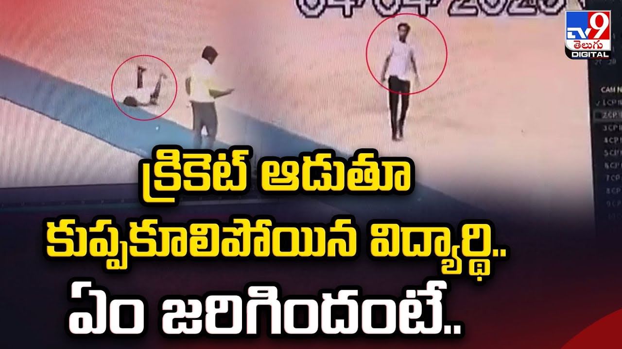 క్రికెట్ ఆడుతూ కుప్పకూలిపోయిన విద్యార్థి.. ఏం జరిగిందంటే వీడియో