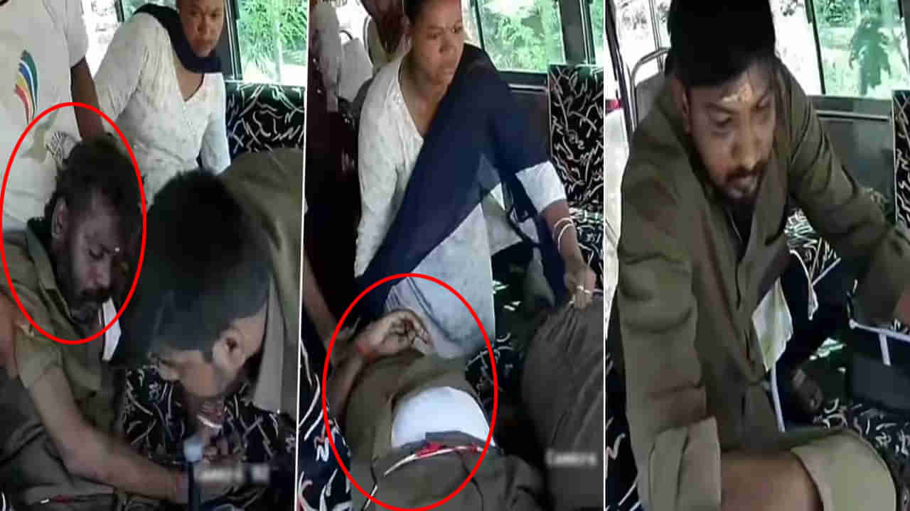 Watch Video: కదులుతున్న బస్సులో డ్రైవర్‌కు గుండెపోటు.. ఆ తర్వాత జరిగిందిదే? షాకింగ్ వీడియో..