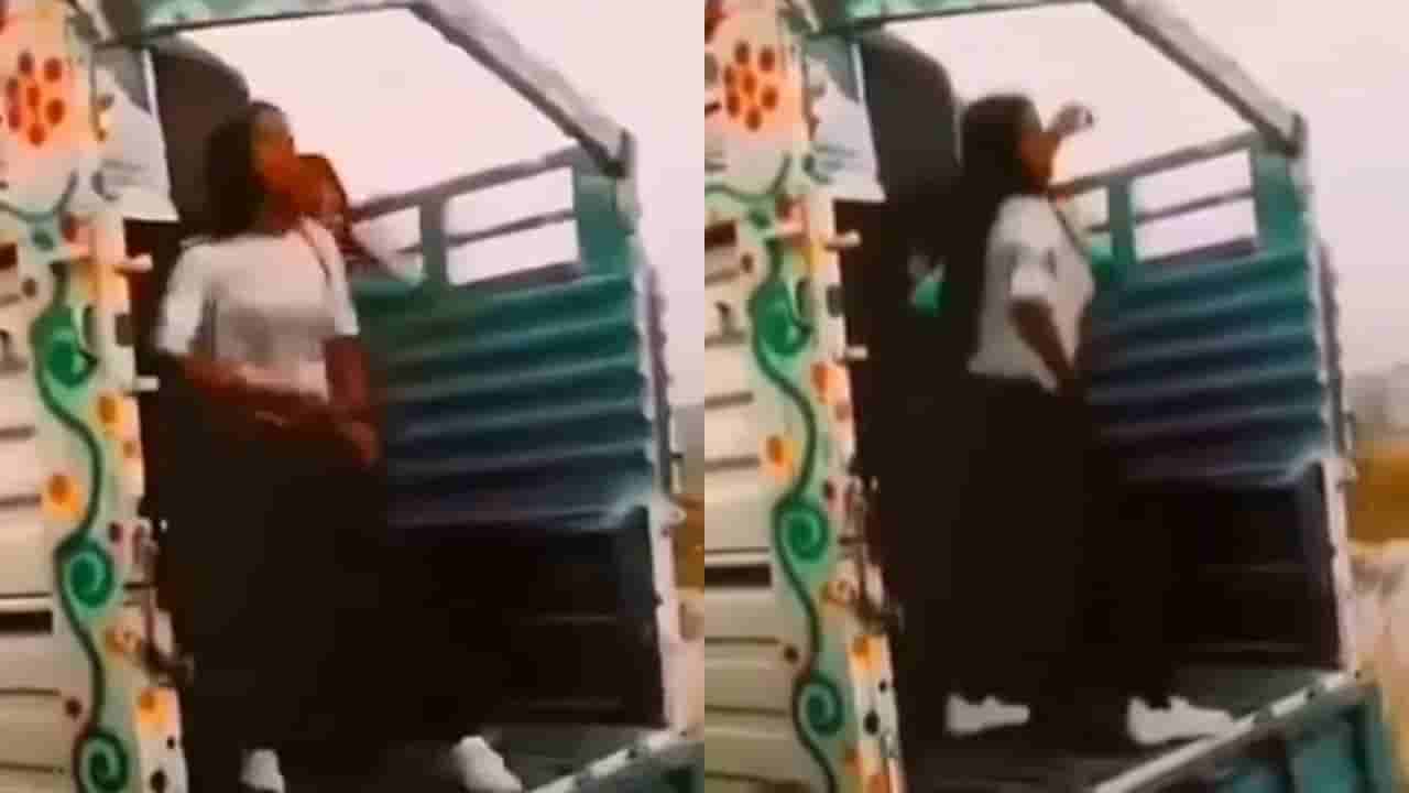 తిక్క కుదిరింది.! కదులుతున్న వ్యాన్లో డ్యాన్స్ చేసింది.. ఆ తర్వాత సీన్ ఇది..!