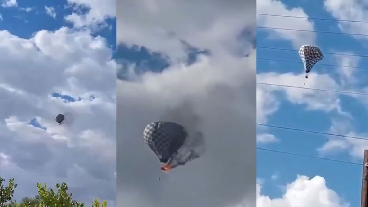 Viral Video: ఆకాశంలోకి ఎగిరిన బెలూన్‌లో అగ్నిప్రమాదం... ఇద్దరి ప్రాణాలు కాపాడిన వ్యక్తి చివరికి...