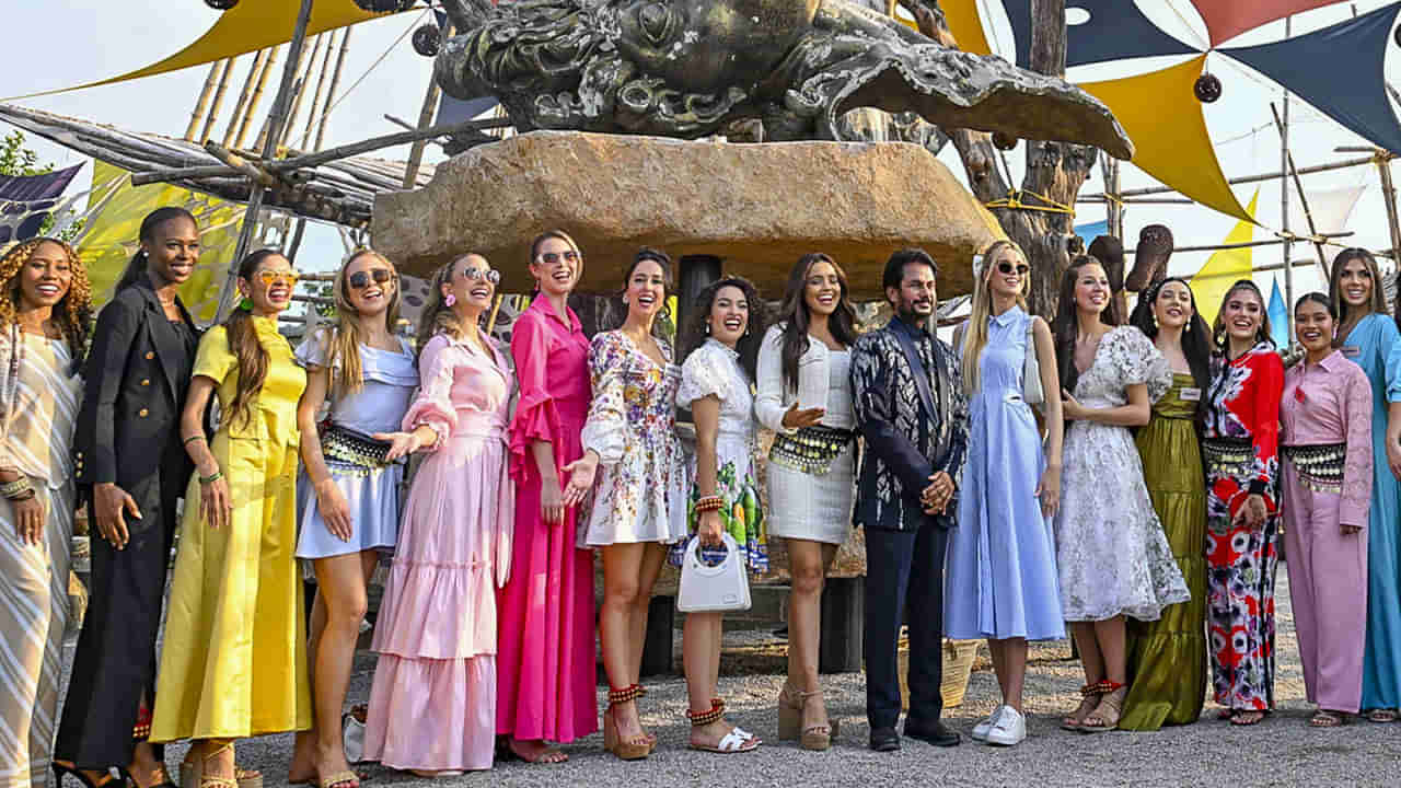 Miss World 2025: శిల్పారామంలో సందడి చేసిన అందాల భామలు.. బతుకమ్మ ఆడిపాడిన సుందరీమణులు..
