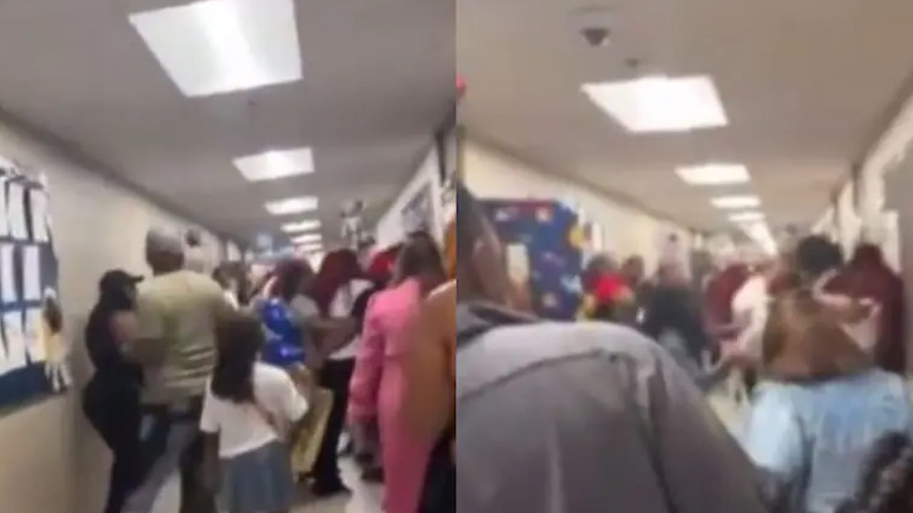 Viral Video: వీళ్లేం తల్లిదండ్రులు బాబోయ్.. ఎలిమెంటరీ స్కూల్‌లో అమ్మనాన్నల అరాచకం.. చూస్తే షాక్ అవ్వాల్సిందే..