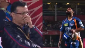 రిషబ్ అవుట్తో స్టేడియం విడిచి వెళ్లిన యజమాని! రియాక్షన్ వైరల్! రిషబ్ అవుట్తో స్టేడియం విడిచి వెళ్లిన యజమాని! రియాక్షన్ వైరల్!