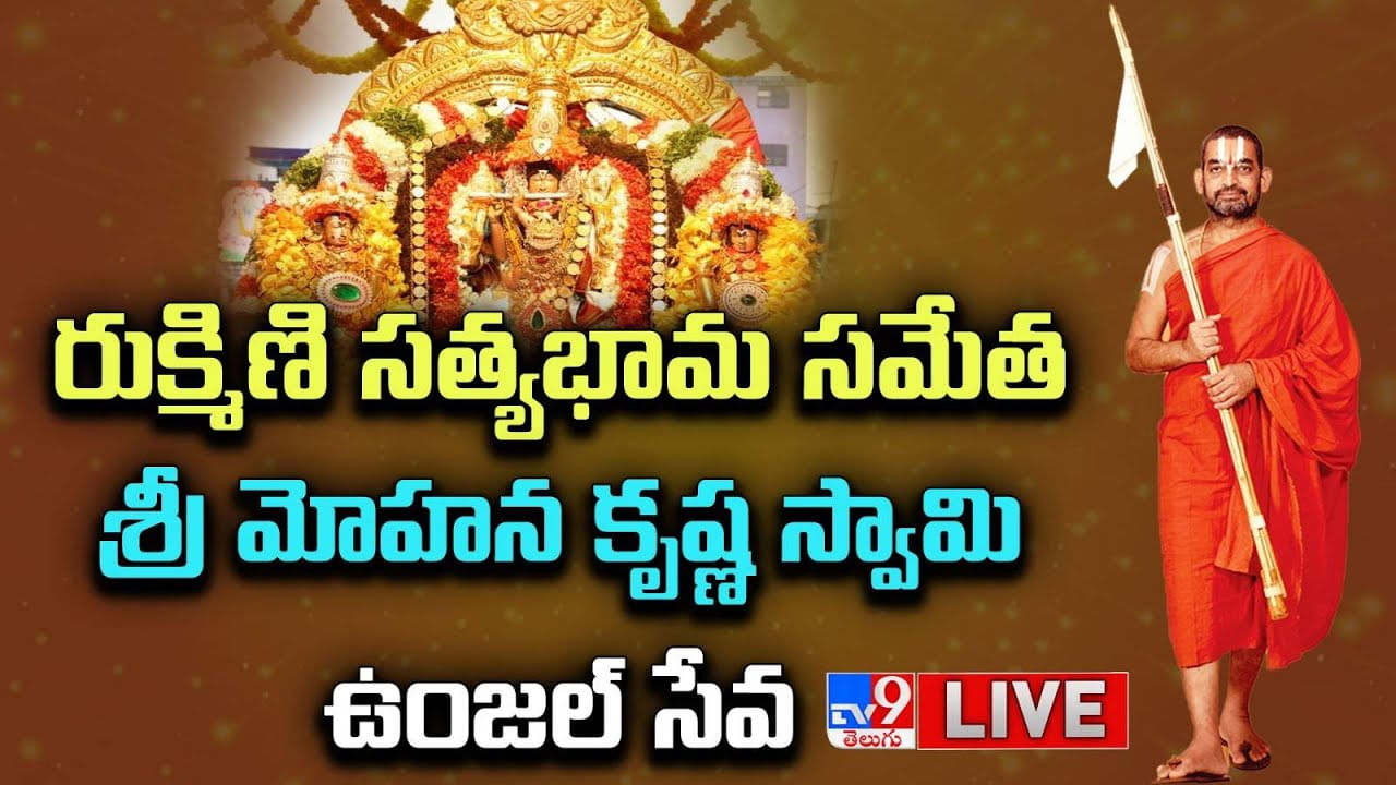 రుక్మిణి సత్యభామ సమేత శ్రీ మోహన కృష్ణ స్వామి ఉంజల్ సేవ