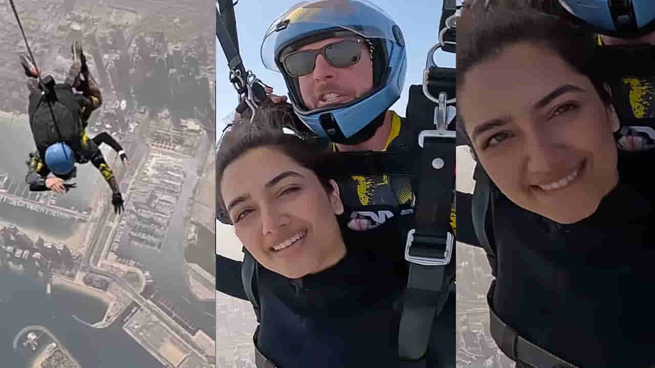 Tollywood: విమానంలో నుంచి అమాంతం దూకేసిన టాలీవుడ్ క్రేజీ హీరోయిన్.. వీడియో వైరల్