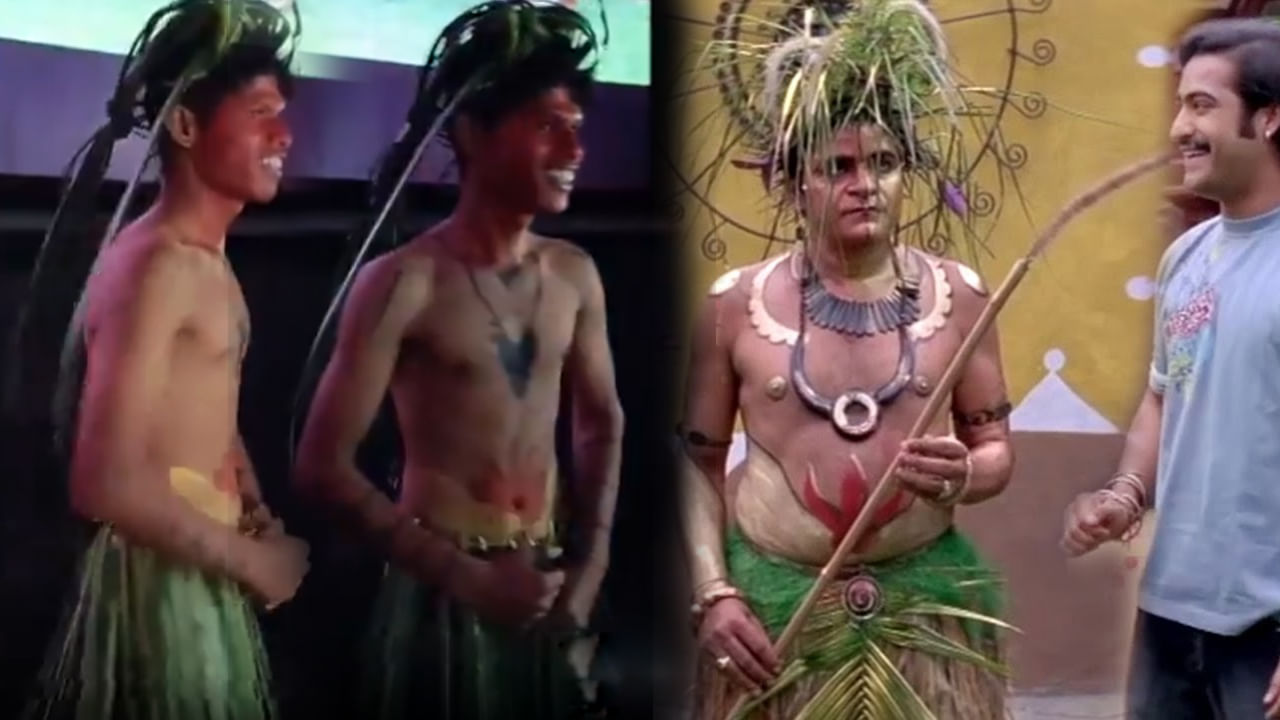 ఎవర్రా మీరంతా..! యమదొంగ రీ రిలీజ్లో ఆకులు కట్టుకొని హల్చల్ చేసిన వ్యక్తి