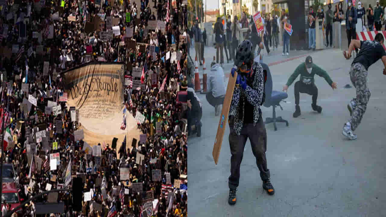 America: లాస్ ఏంజెలెస్‌లో ఆందోళనలు ఉధృతం.. నో కింగ్ థీమ్‌తో ట్రంప్‌కు వ్యతిరేకంగా