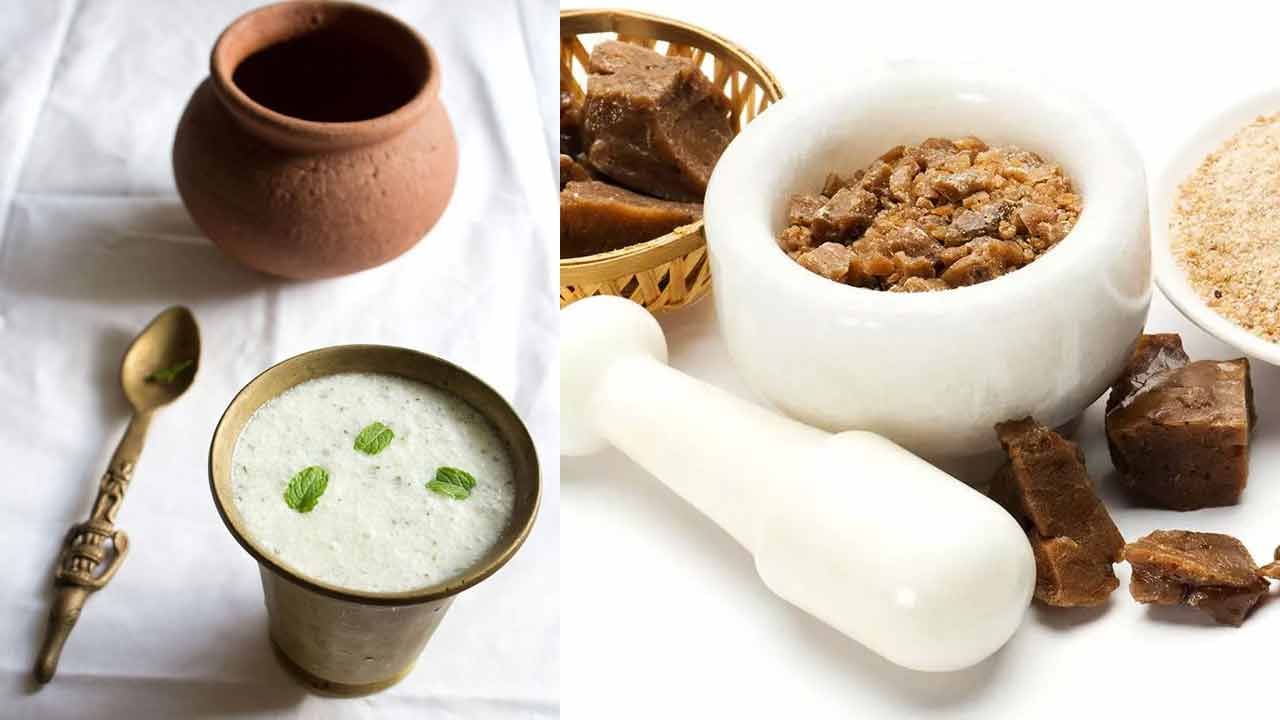 గ్లాసు మజ్జిగలో 50-80 కేలరీలు ఉంటాయి. నెమ్మదిగా కరగడం వల్ల కడుపు నిండుగా ఉన్నట్టుంటుంది. మజ్జిగలో ప్రో బయోటిక్స్ పెద్దమొత్తంలో ఉంటాయి. జీర్ణ సంబంధిత సమస్యలను దూరం చేస్తాయి. బరువు తగ్గించేందుకు ఉపయోగపడుతుంది.