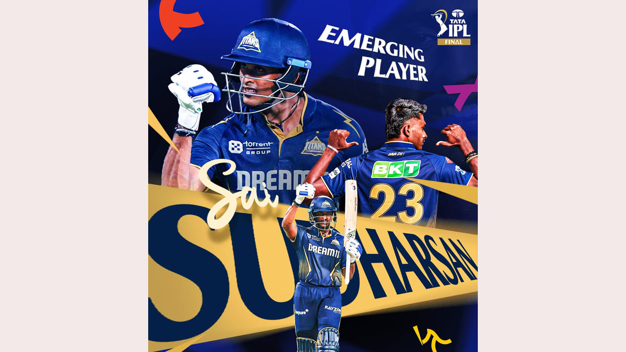 గుజరాత్ టైటాన్స్కు చెందిన సాయి సుదర్శన్ IPL 2025 ఎమర్జింగ్ ప్లేయర్గా ఎంపికయ్యాడు. ఈ సీజన్లో అతను అత్యధిక పరుగులు సాధించాడు. అత్యధిక ఫోర్లు కొట్టాడు.