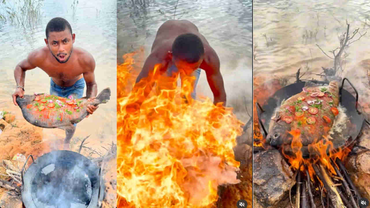 Watch: ఓరీ దేవుడో చేపల ఫ్రై కోసం ప్రాణం మీదకు తెచ్చుకున్నాడు..! ఊపిరి బిగపట్టి వీడియో చూడండి..
