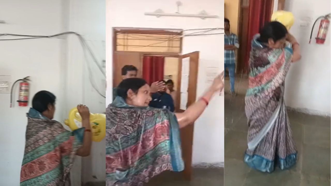 తహసీల్దారు కార్యాలయంలో కిరోసిన్ పోసుకుని ఆత్మహత్యకు యత్నించిన మాజీ ఎమ్మెల్యే భార్య!