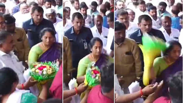 Viral Video: ఎమ్మార్వో ఇచ్చిన బొకేను విసిరికొట్టిన మంత్రి సవిత... సోషల్ మీడియాలో వీడియో వైరల్