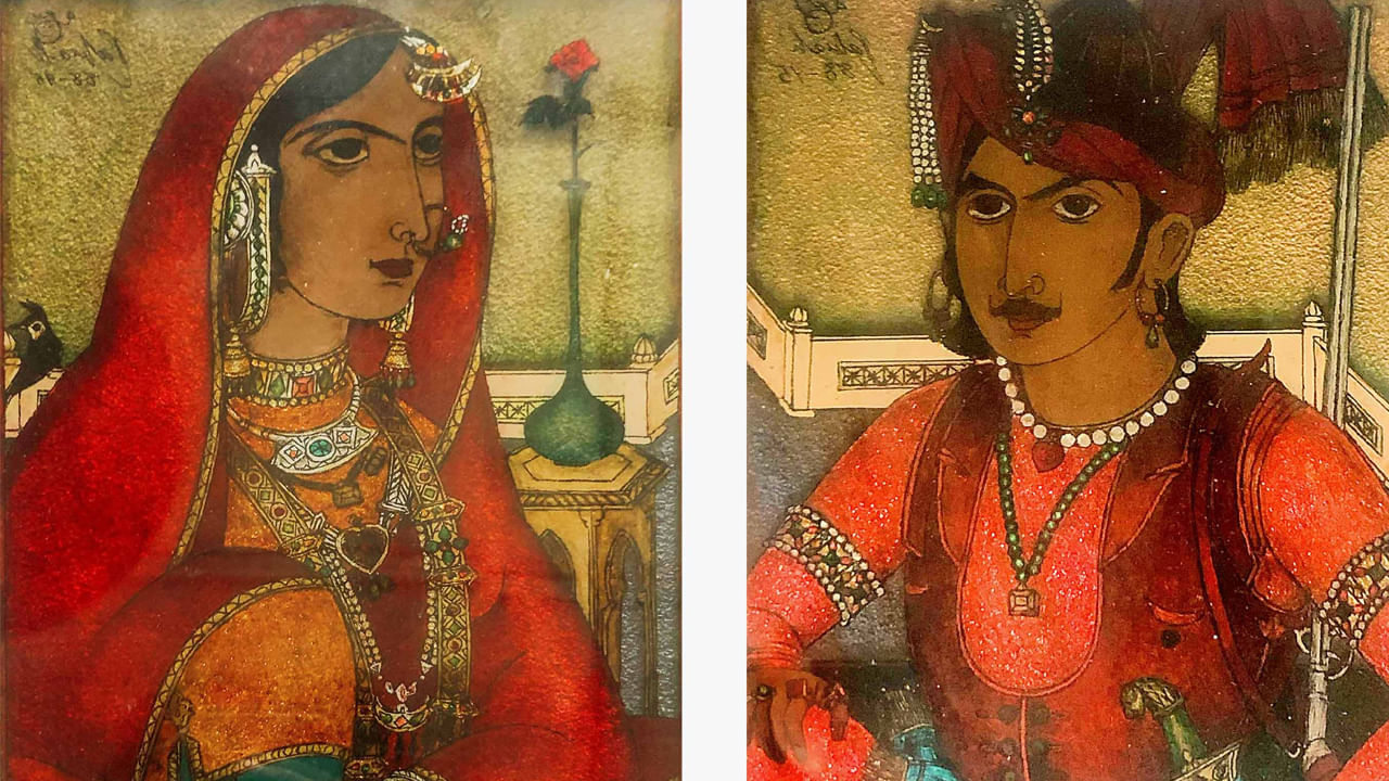 Mughal Couple Paint