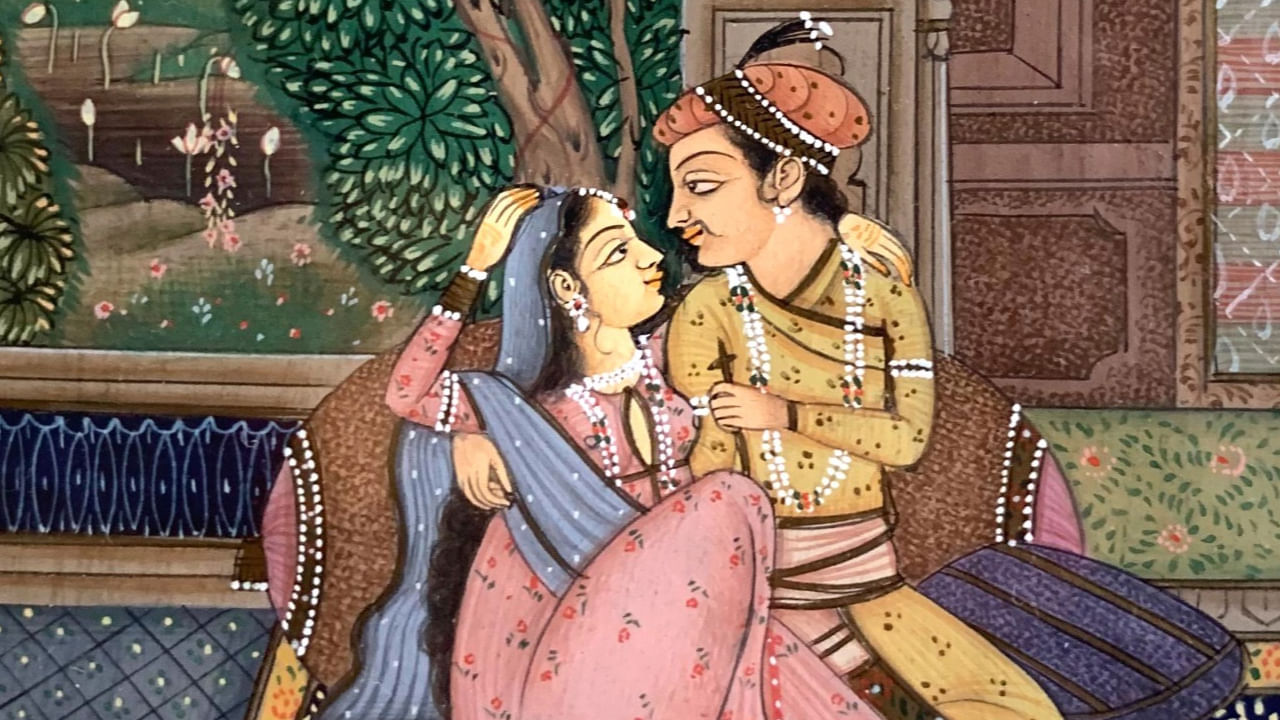 Mughal Couple Painting