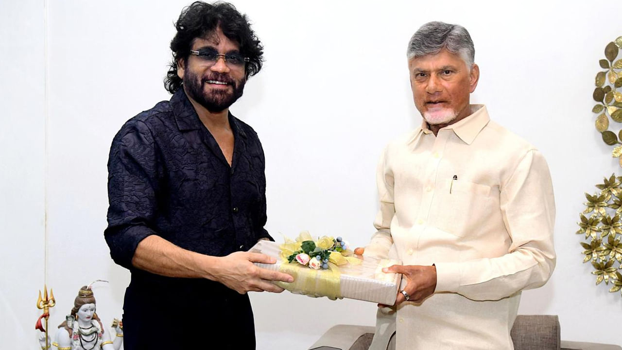 Nagarjuna: అఖిల్ పెళ్లికి సీఎం చంద్రబాబును ఆహ్వానించిన నాగార్జున.. ఫోటోస్ వైరల్..