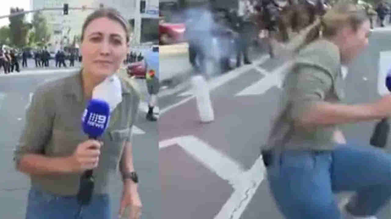 Viral Video: లైవ్ కవరేజ్ ఇస్తున్న జర్నలిస్టుపై పోలీసుల కాల్పులు... లాస్ ఏంజిల్స్ నిరసనల్లో జరిగిన ఘటన వైరల్