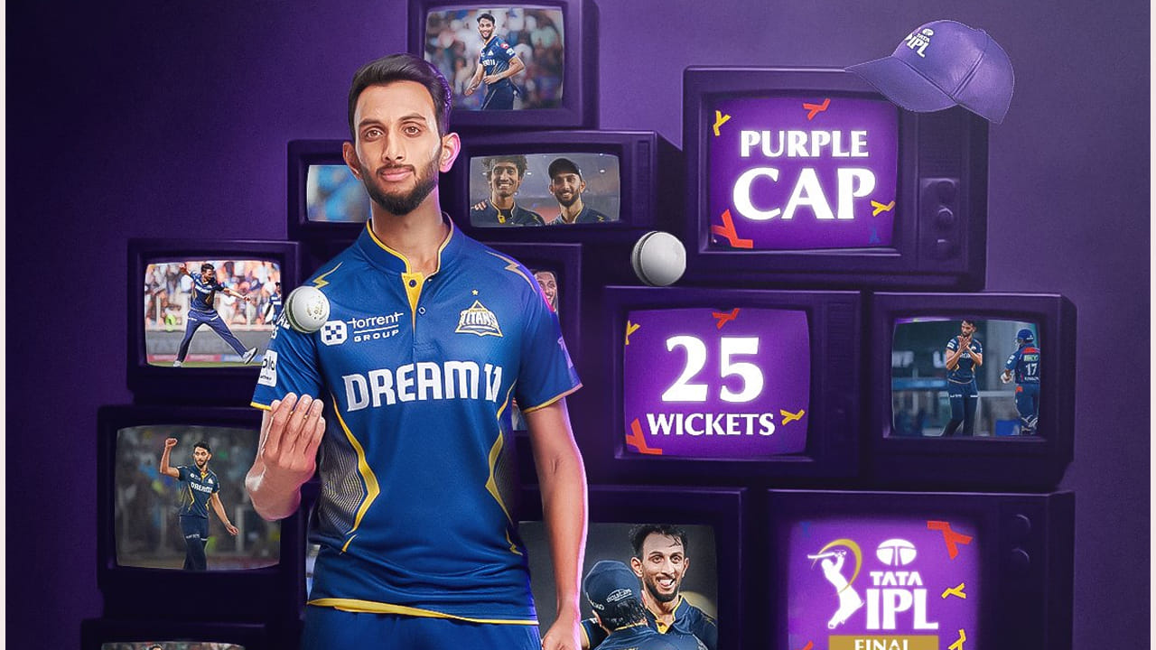 గుజరాత్ టైటాన్స్ ఫాస్ట్ బౌలర్ ప్రసిద్ధ్ కృష్ణ ఐపీఎల్ 2025 లో పర్పుల్ క్యాప్ విజేత అయ్యాడు. ఈ సీజన్ లో అత్యధికంగా 25 వికెట్లు పడగొట్టాడు. ప్రసిద్ధ్ కృష్ణ తొలిసారి పర్పుల్ క్యాప్ కూడా గెలుచుకున్నాడు.