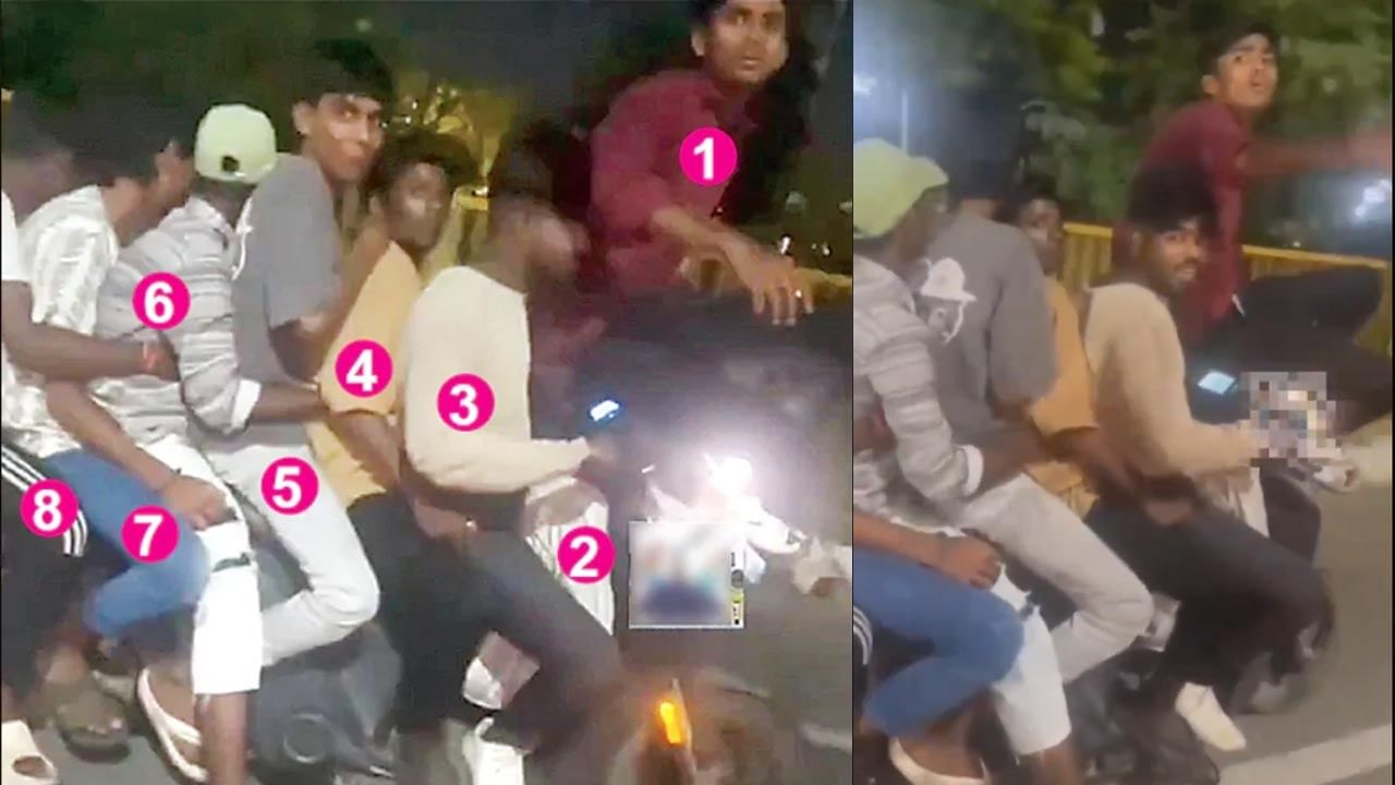 Viral Video: ఒరేయ్ అది బైక్ అనుకుంటివా..బస్సు అనుకుంటివా.. ఇలా వెళ్తే ఇక మీ గమ్యస్థానం యమలోకమే!