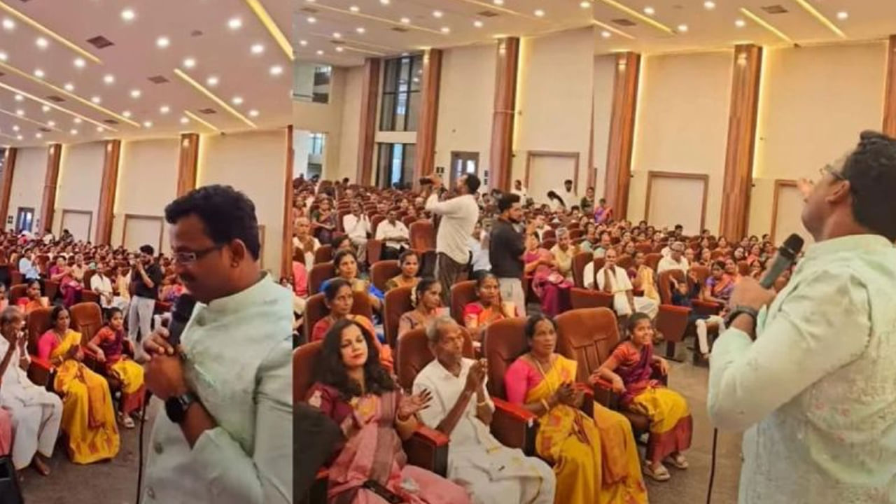 పెళ్లి వేడుకలో సినిమా పాటలకు బదులుగా హరినామ సంకీర్తన.. ఆకట్టుకుంటున్న వీడియో..