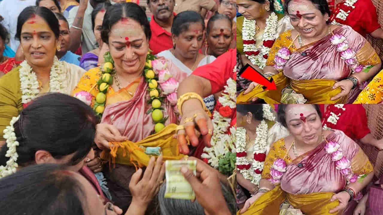 Tollywood: గుడి ముందు కొంగు పట్టుకుని  భిక్షాటన చేసిన సీనియర్ హీరోయిన్.. వీడియో వైరల్.. ఏమైందంటే?