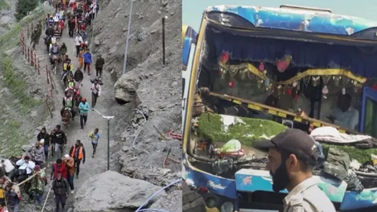 Amarnath Yatra: అమర్‌నాథ్ యాత్రలో తప్పిన పెను ప్రమాదం.. ఢీ కొన్న మూడు బస్సు.. 10 మందికి గాయాలు