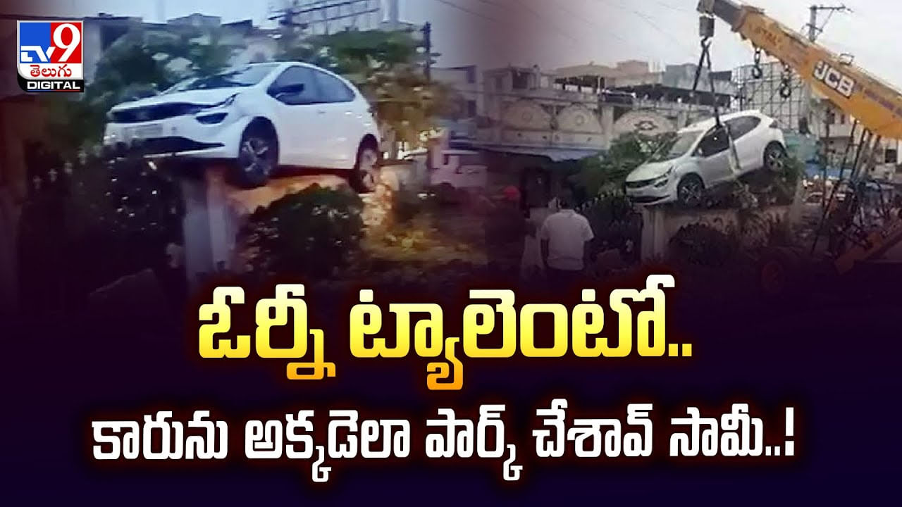 ఓర్నీ ట్యాలెంటో.. కారును అక్కడెలా పార్క్‌ చేశావ్‌ సామీ