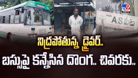 నిద్రపోతున్న డ్రైవర్..బస్సుపై కన్నేసిన దొంగ.. చివరకు వీడియో నిద్రపోతున్న డ్రైవర్..బస్సుపై కన్నేసిన దొంగ.. చివరకు వీడియో
