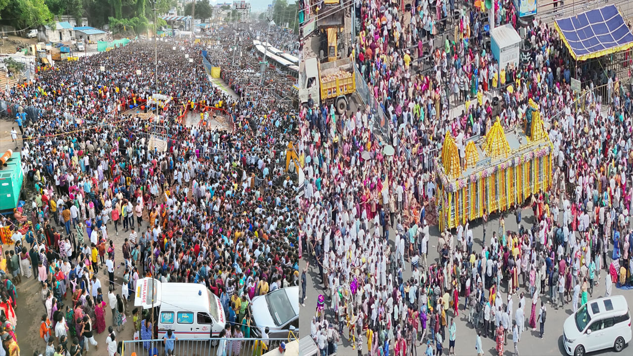 Simhachalam: వైభవంగా అప్పన్నగిరి ప్రదక్షిణ.. భక్తులతో కిక్కిరిసిన సింహగిరి రహదారులు .. 32 కి.మీ. గిరి ప్రదక్షిణ చేస్తున్న భక్తులు..