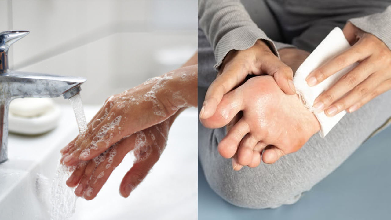 చేతలు, కాళ్ళల్లో చెమట ఎక్కువగా పడుతున్నవారు చేతులు, కాళ్ళని ఎప్పటికప్పుడు శుభ్రంగా క్లీన్ చేసుకోవలి. హార్డ్ సోప్స్ కాకుండా మైల్డ్ సోప్స్ వాడడం వల్ల చాలా వరకూ సమస్యను నివారించవచ్చు. అరికాళ్ళలో చెమట వచ్చే వారు మృదువైన కాటన్ సాక్స్‌లు ధరించాలి.