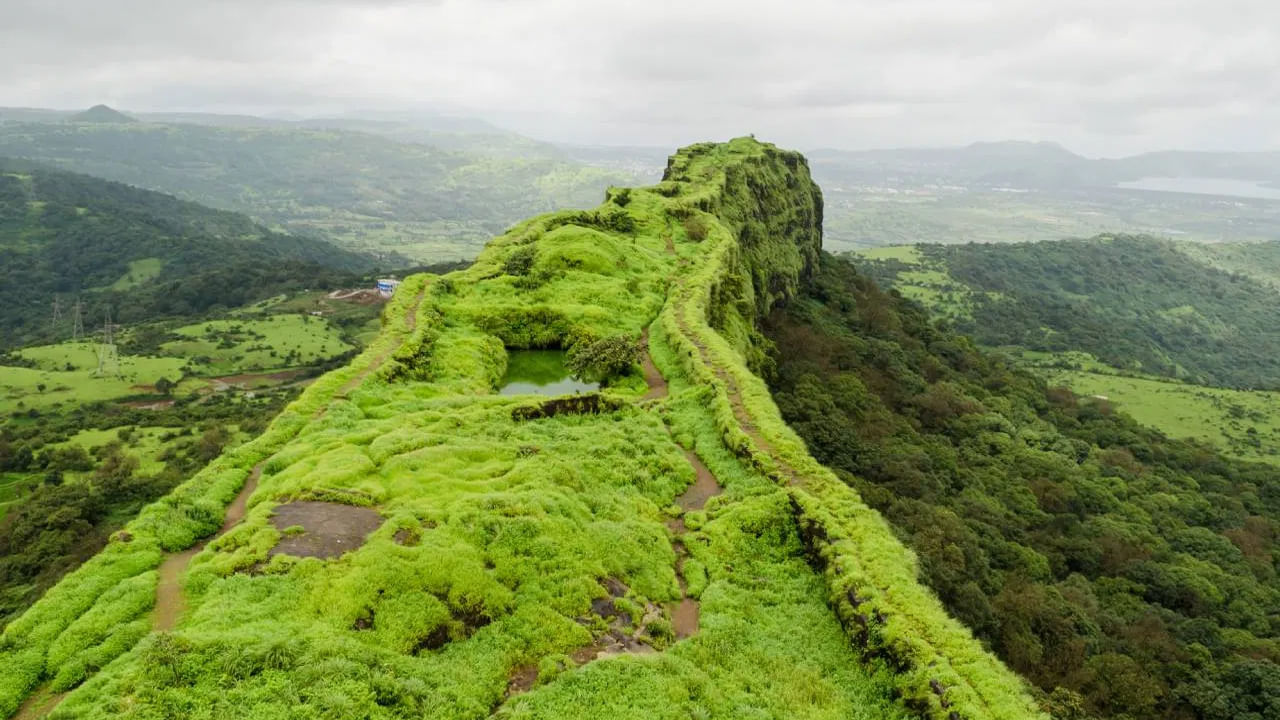 టికోనా కోటను వితండ్‌గడ్ అని కూడా పిలుస్తారు. ఇది మహారాష్ట్రలోని మావల్ ప్రాంతంలో త్రిభుజాకార బిందువుపై ఉంది. దాని త్రిభుజాకార ఆకారం కారణంగా దీనికి టికోనా అని పేరు పెట్టారు. కోట చుట్టూ పచ్చదనం కనిపిస్తుంది. ట్రెక్కింగ్ ద్వారా దీనిని చేరుకోవచ్చు. ఈ కోటలో శాతవాహన గుహలు, ఒక సరస్సు , త్రయంబకేశ్వర మహాదేవ ఆలయం కూడా ఉన్నాయి.(Photos Credit : Getty Images) 

