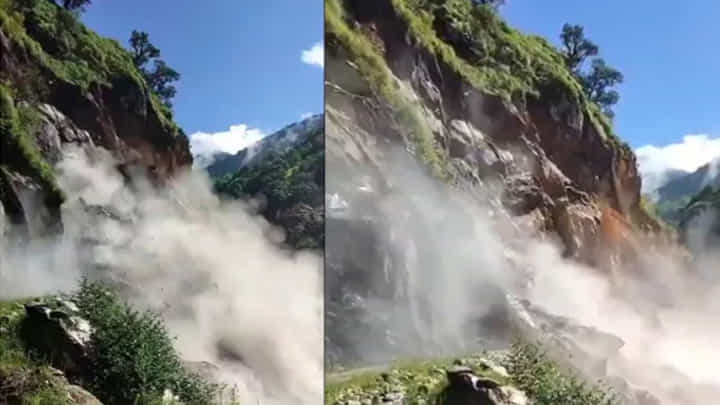 Viral Video: వరద బీభత్సం.. విరిగిపడ్డ కొండచరియలు.. షాకింగ్ వీడియో చూస్తే.. Viral Video: వరద బీభత్సం.. విరిగిపడ్డ కొండచరియలు.. షాకింగ్ వీడియో చూస్తే..