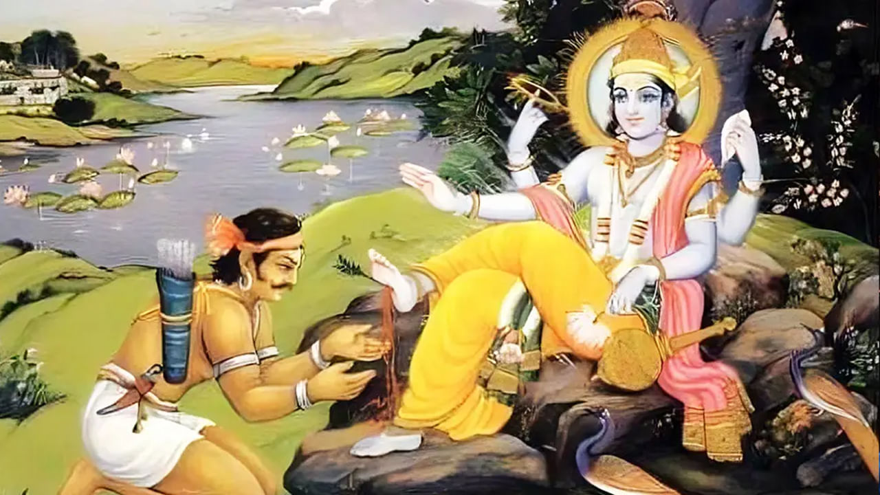 జర అనే ఒక బోయివాడు శ్రీకృష్ణుడి కాళ్ళు చూసి జింక అని పొరబడి బాణాన్ని సంధిస్తాడు. తన బాణం శ్రీకృష్ణ పరమాత్మునికి తగిలిందని తెలుసుకున్న జర తీవ్ర శోకానికి గురవుతాడు. అది తన తప్పిదం కాదని పూర్వ జన్మలో వాలి సుగ్రీవుల యుద్ధ ఫలిత రుణమని శ్రీకృష్ణుడు చెప్తాడు. అంతలోనే రక్తం ముడుగులో పడి ఉన్న శ్రీకృష్ణుడిని అర్జునుడు చూసి తీవ్ర శోకానికి గురవుతాడు. తన అవతారం చాలించిన వెంటనే తన దేహానికి దాహన సంస్కారం చేయాలని అర్జునికి శ్రీకృష్ణుడు చెప్తాడు. అంతటితో ఆ శ్రీకృష్ణుడి అవతారం ముగుస్తుంది. 