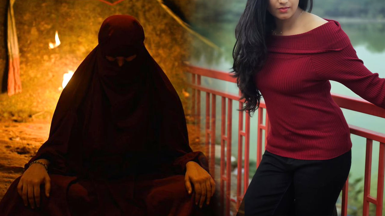 బుర్ఖా వేసి కవర్ చేశారు మావ..! మసూద దెయ్యం బయట భలే అందంగా ఉందే..