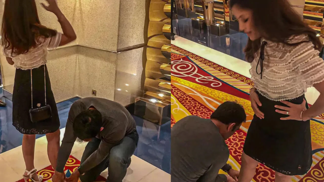 MS Dhoni: మైదానంలోనే కాదు భయ్యో.. రియల్ లైఫ్‌లోనూ మిస్టర్ కూలే.. రద్దీ మాల్‌లో భార్య చెప్పులు సరిచేస్తూ..