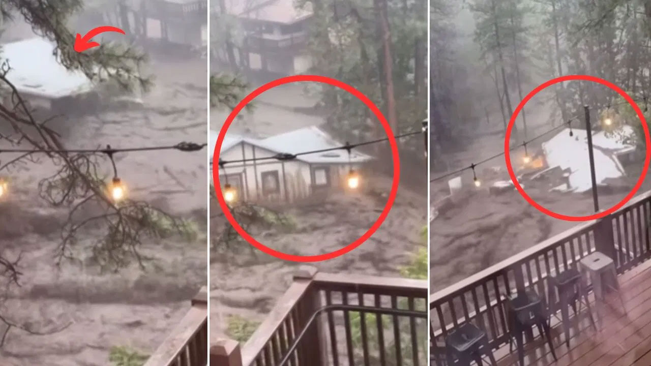 Viral Video: అదేందిరా మావ.. అగ్గిపెట్టె లెక్కనే కొట్టుకుపోయిందిగా... న్యూ మెక్సికో వరదల్లో కొట్టుకుపోయిన ఇల్లు