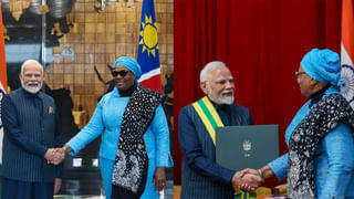 PM Modi: నమీబియాలో అడుగుపెట్టిన మోడీ.. 21 గన్స్‌తో గ్రాండ్ వెల్‌కమ్..