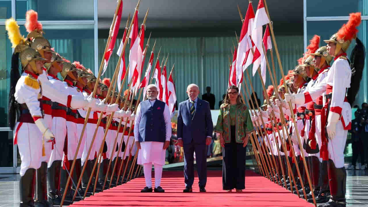 PM Modi: బ్రెజిల్‌లో ప్రధాని మోదీ పర్యటన.. 144 గుర్రాలతో అపూర్వ స్వాగతం..