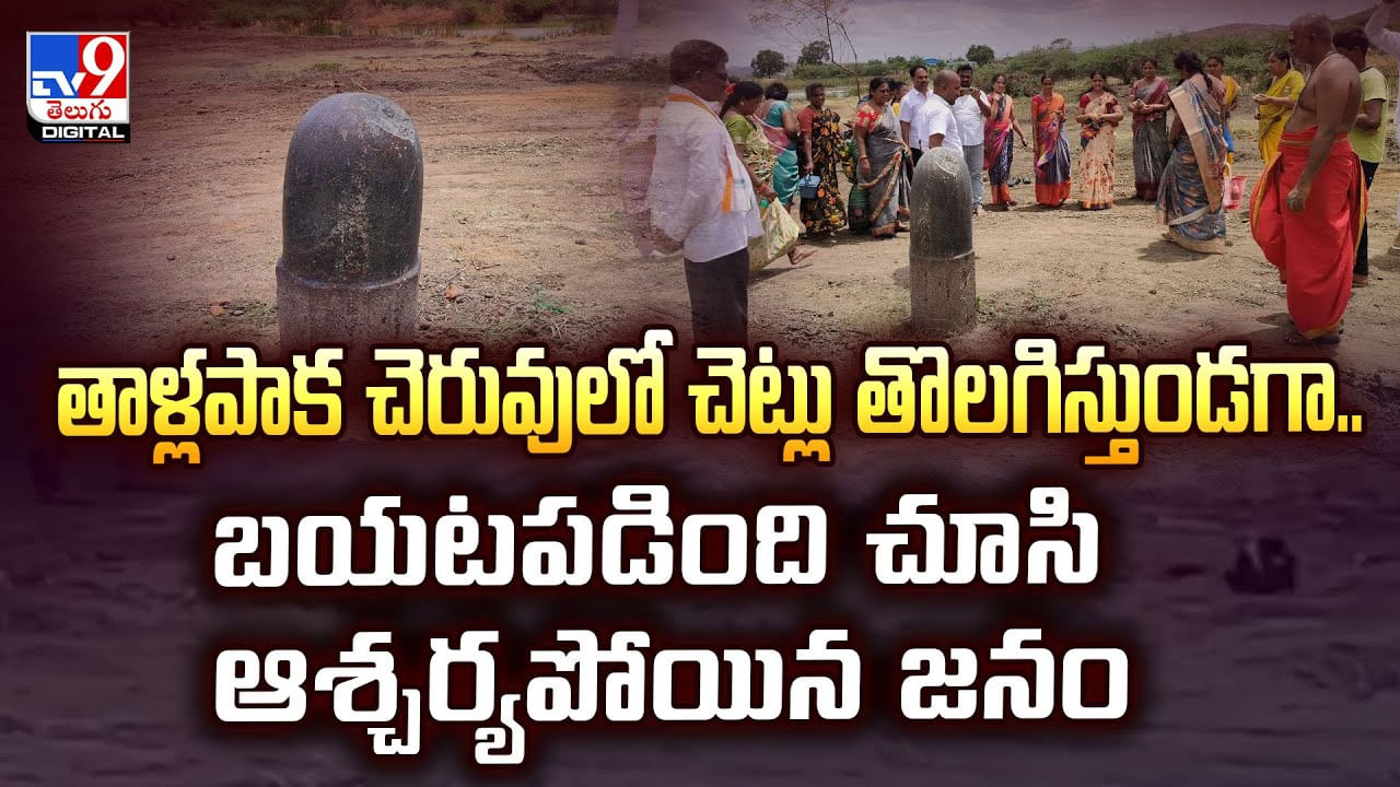 తాళ్లపాక చెరువులో చెట్లు తొలగిస్తుండగా.. బయటపడింది చూసి ఆశ్చర్యపోయిన జనం